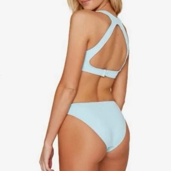 Dippin Daisy’s Swim Top Women’s Sz XL Blue(Crystal) Scuba Material Swimwear NWT - Picture 1 of 11